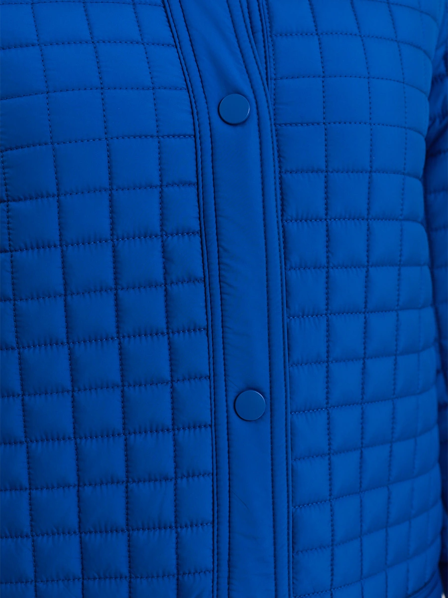 Куртка стеганая короткая синего цвета с легким утеплителем